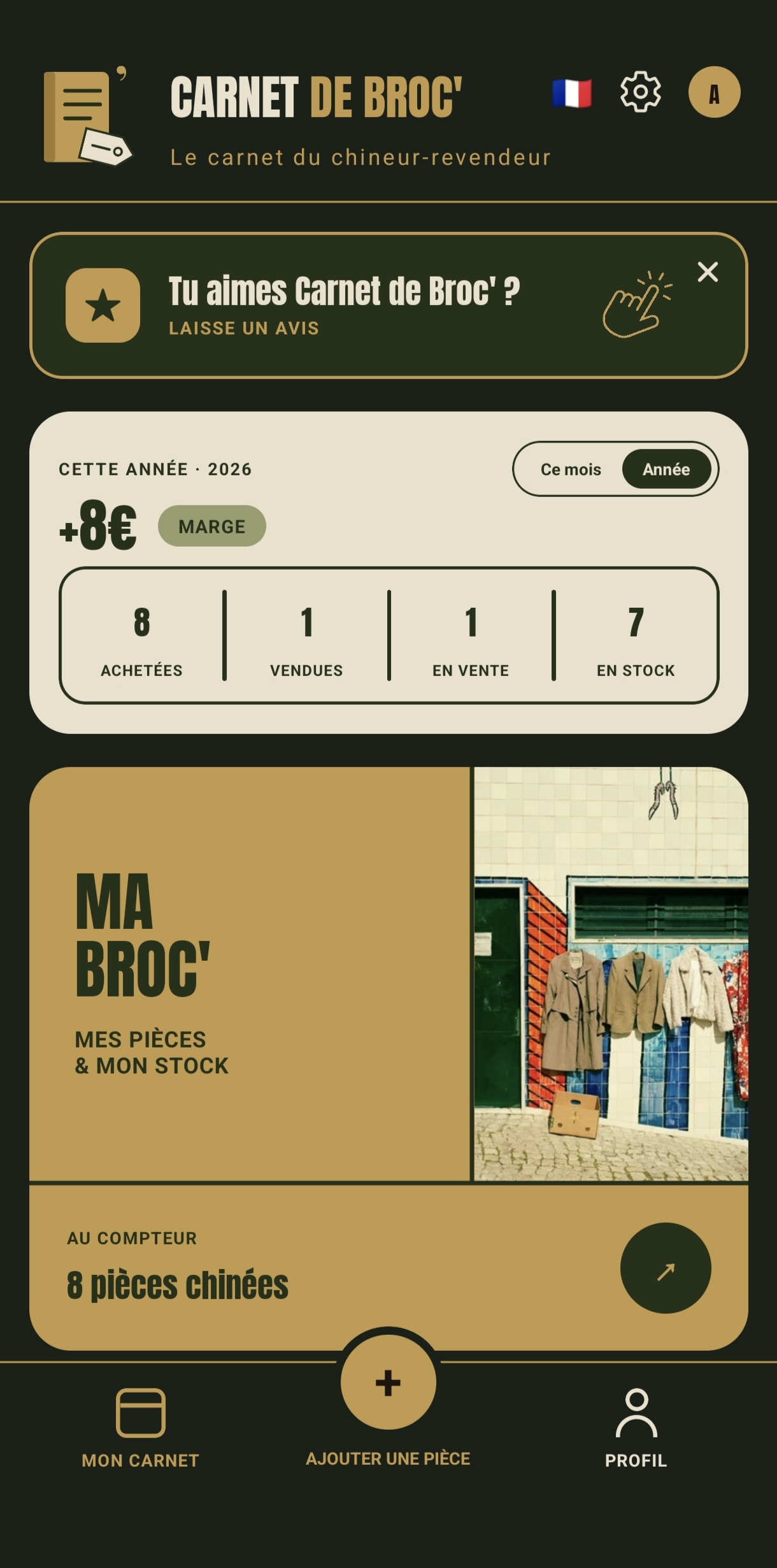 Aper&ccedil;u de l'application Carnet de Broc'